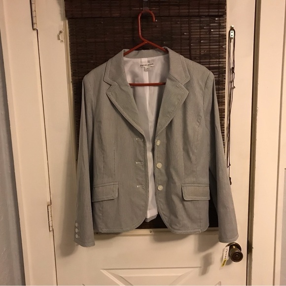 NWT Pendleton Pin Striped Three Button Blazer - Picture 1 of 5